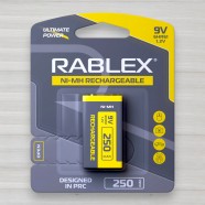 Акумулятор Rablex крона 6HR61 Ni-MH, 250mAh, 9V